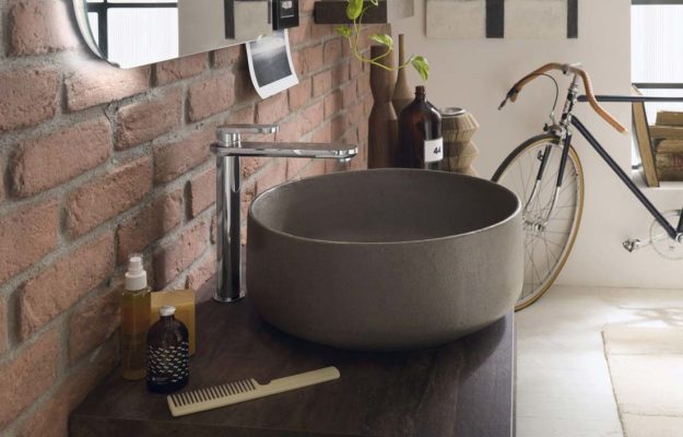 Collezione Dress - Miscelatore Lavabo alto Laminato Corten