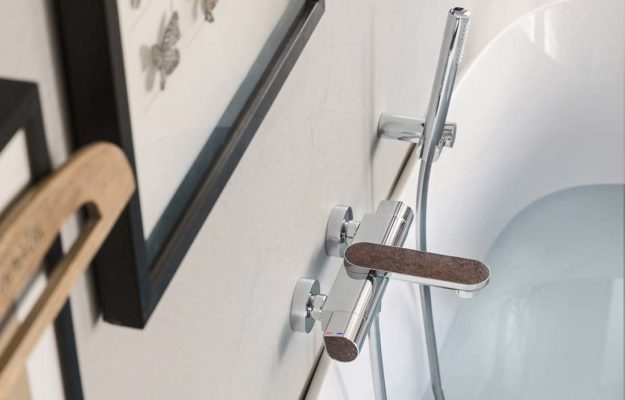 Collezione Dress - Miscelatore vasca con doccetta Laminato Corten