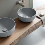 Bacinella d'appoggio ø40 x 18 h in finitura Brina
