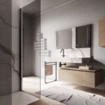 Mobile sospeso in rovere naturale